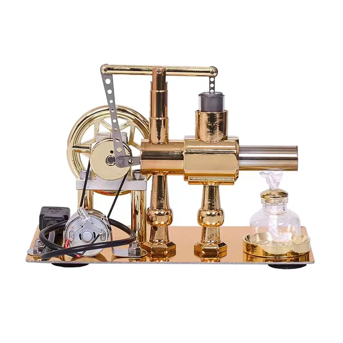 Engine Generator Model Single Cylinder Mini Metal Steam Engine DIY Assembly Physics Science Experiment Invention Model Collected