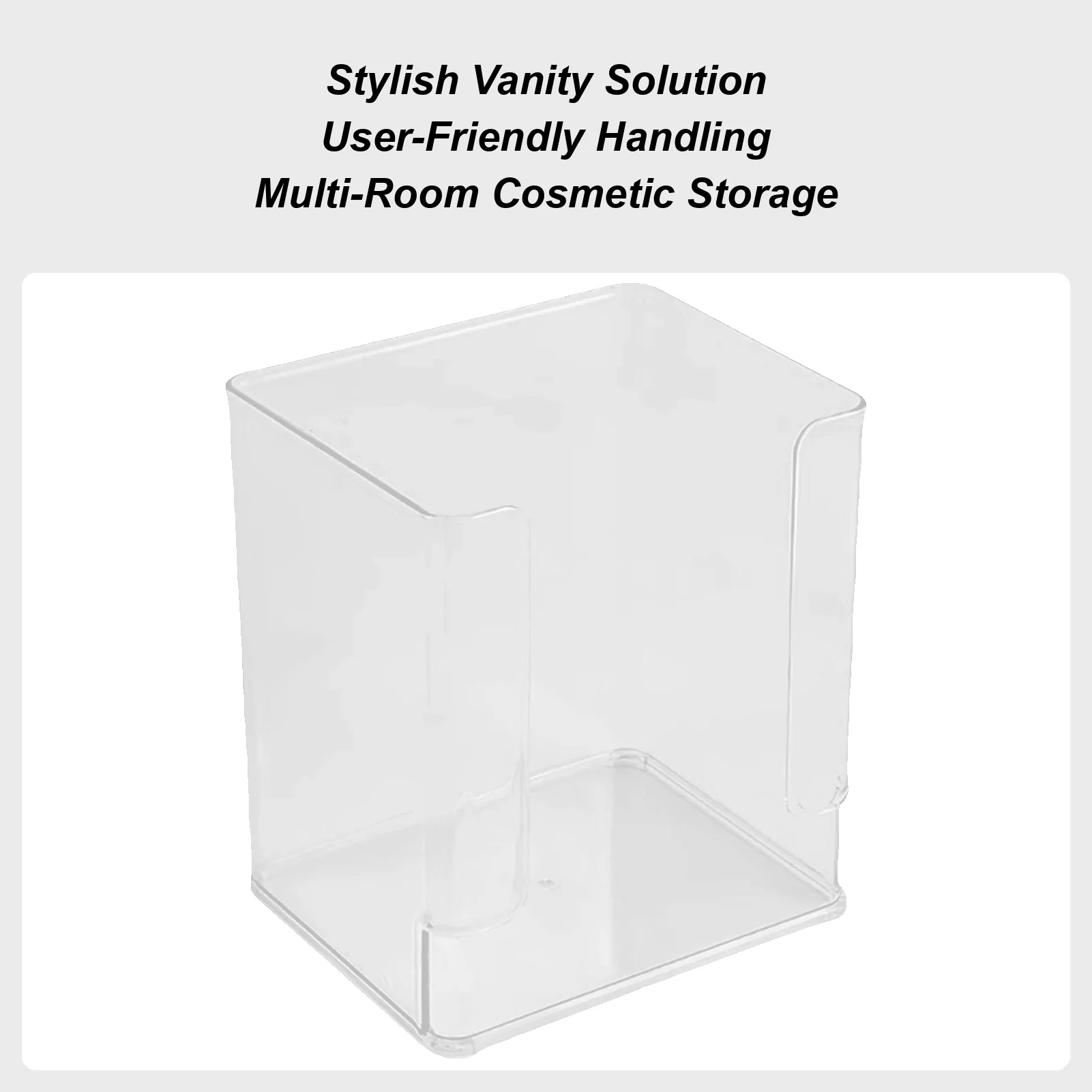 

Акриловые органайзеры для макияжа, витрины для хранения, акриловый косметический органайзер с открытием сверху и U для офисов, дома, ванной комнаты, стола, кухни