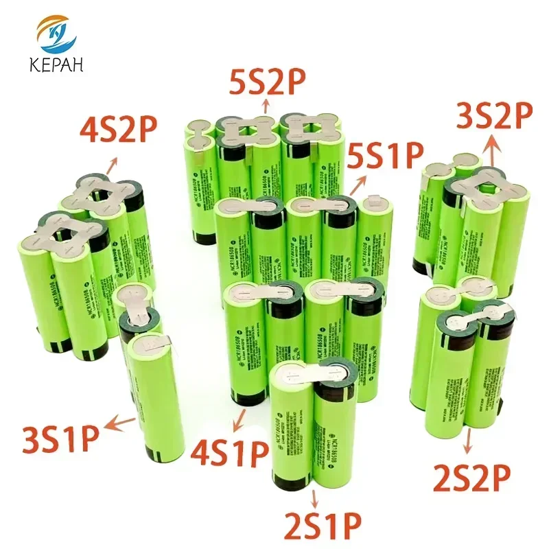 NCR18650B é Apropriado Para a Bateria da Chave de Fenda da Bateria de 7.4V, 12.6V, 16.8V, 21V, com Tira da Soldadura