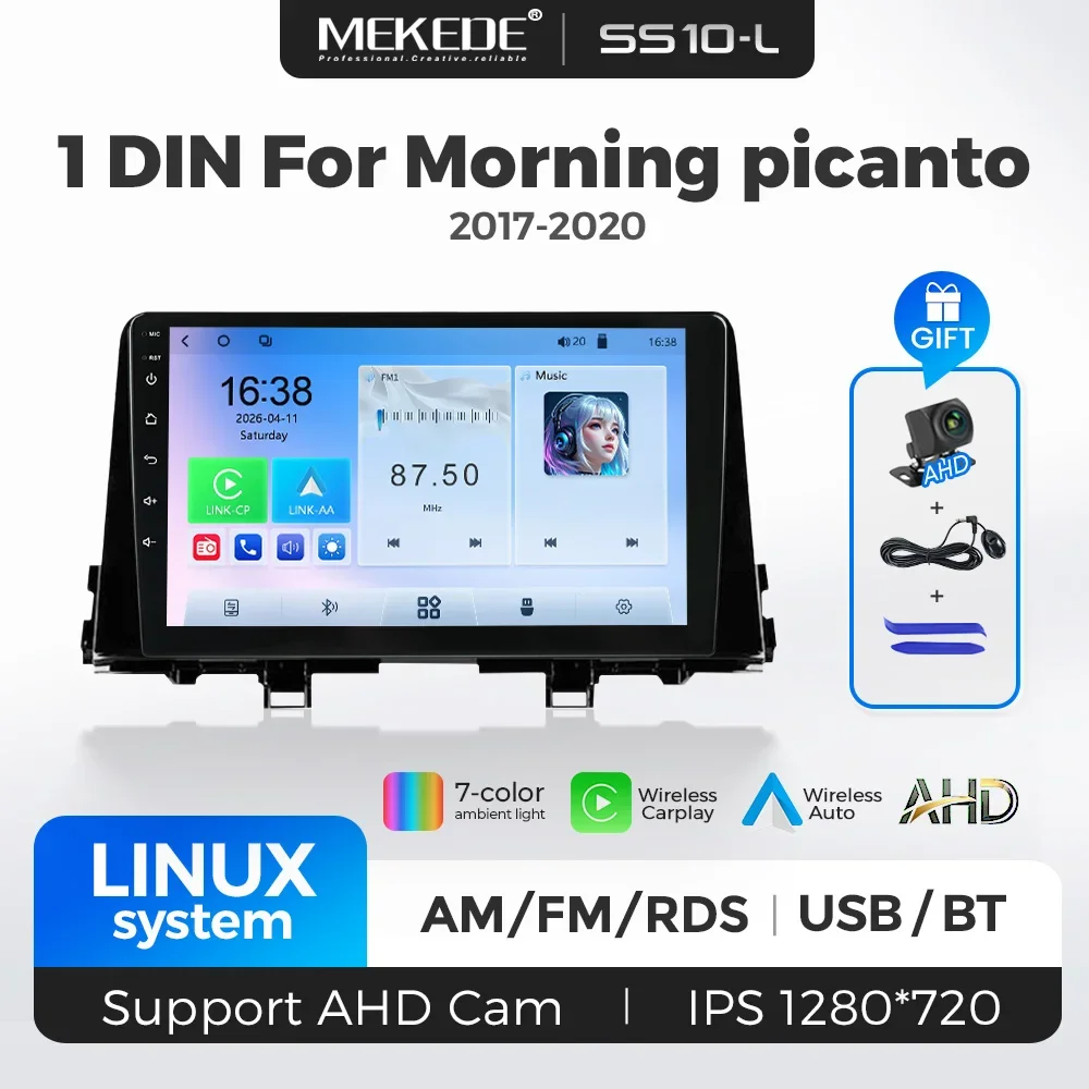 Linux System IPS Screen 9Inch Car Radio for KIA Morning 3 Picanto 2016-2023 Carplay Multimedia Player Autoradio Stereo Head Unit