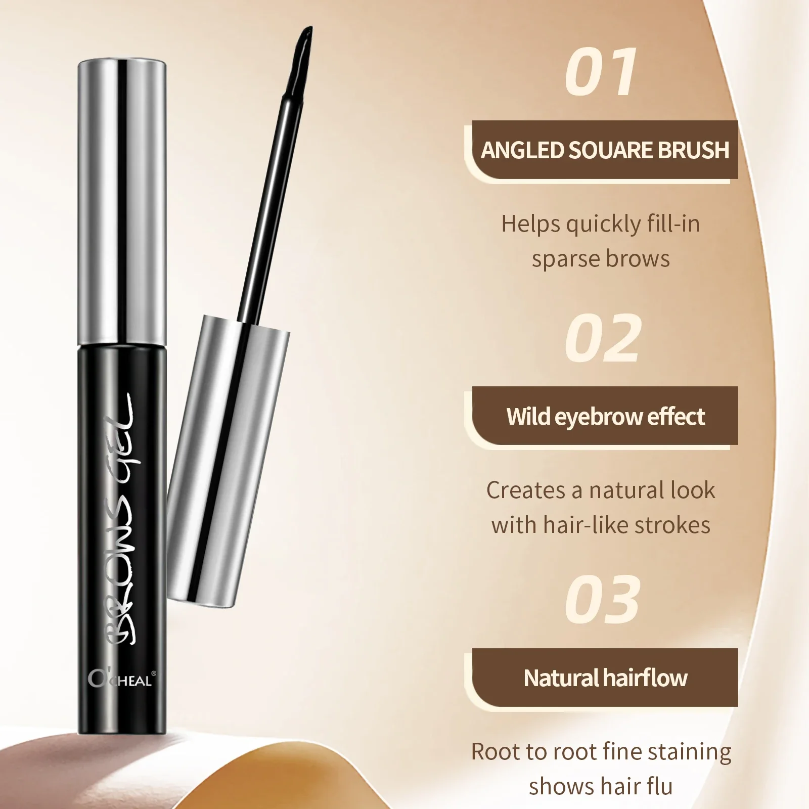 Ocheal facile à décoller les sourcils Gel tatouage teinte Semi-Permanent sourcil Gel imperméable longue durée noir brun 3D Mascara sérums