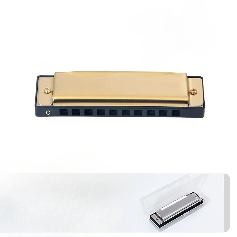 10 ثقوب البلوز هارمونيكا آلة موسيقية الفولاذ المقاوم للصدأ الفم الجهاز للأطفال هدايا HOT #6