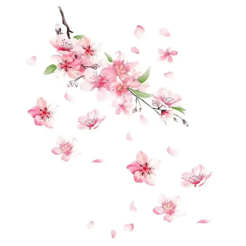 

Car Flower Sticker Reflective Cherry Blossoms Auto Bumper Window Decals Waterproof Decoration for Laptop Window Motorcycle SUV