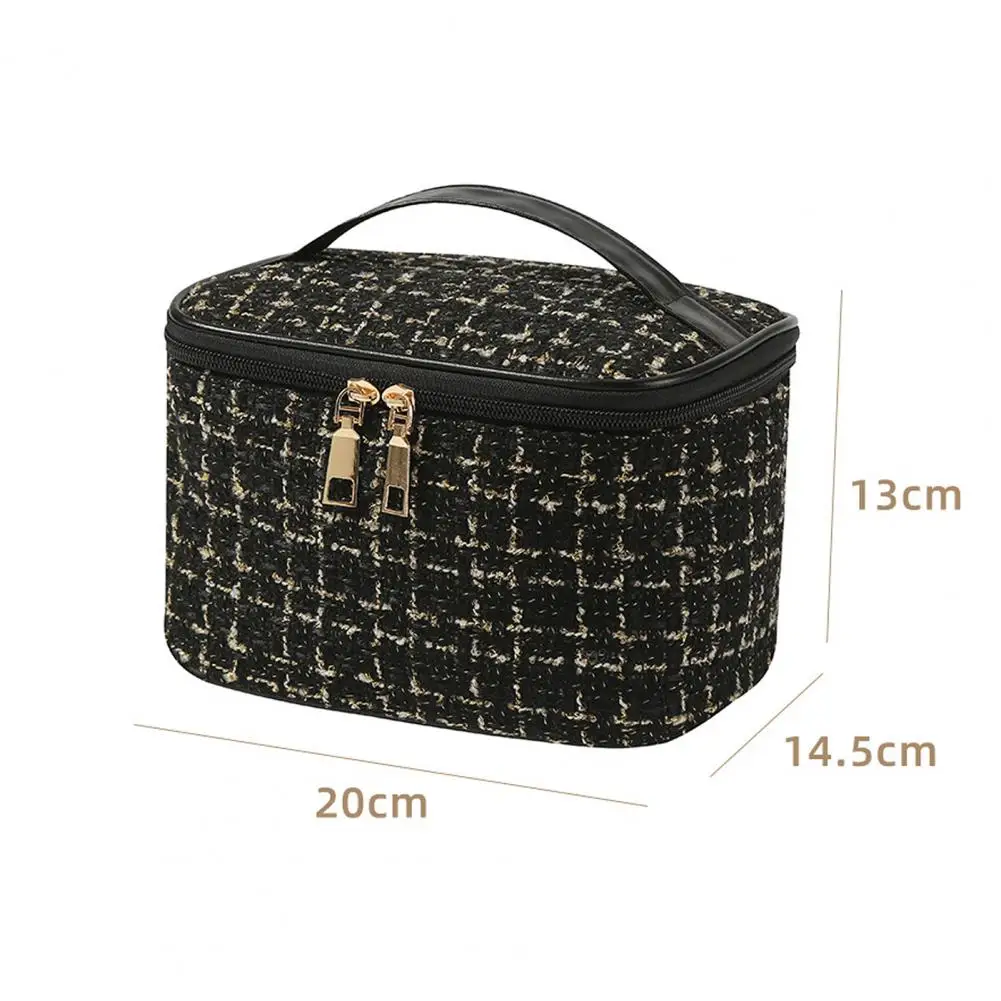 Portable Cosmetic Bag Travel Toiletry Makeup Pouch Organizer Case with Capacity Strong Load Bearing Zipper Portable Handle