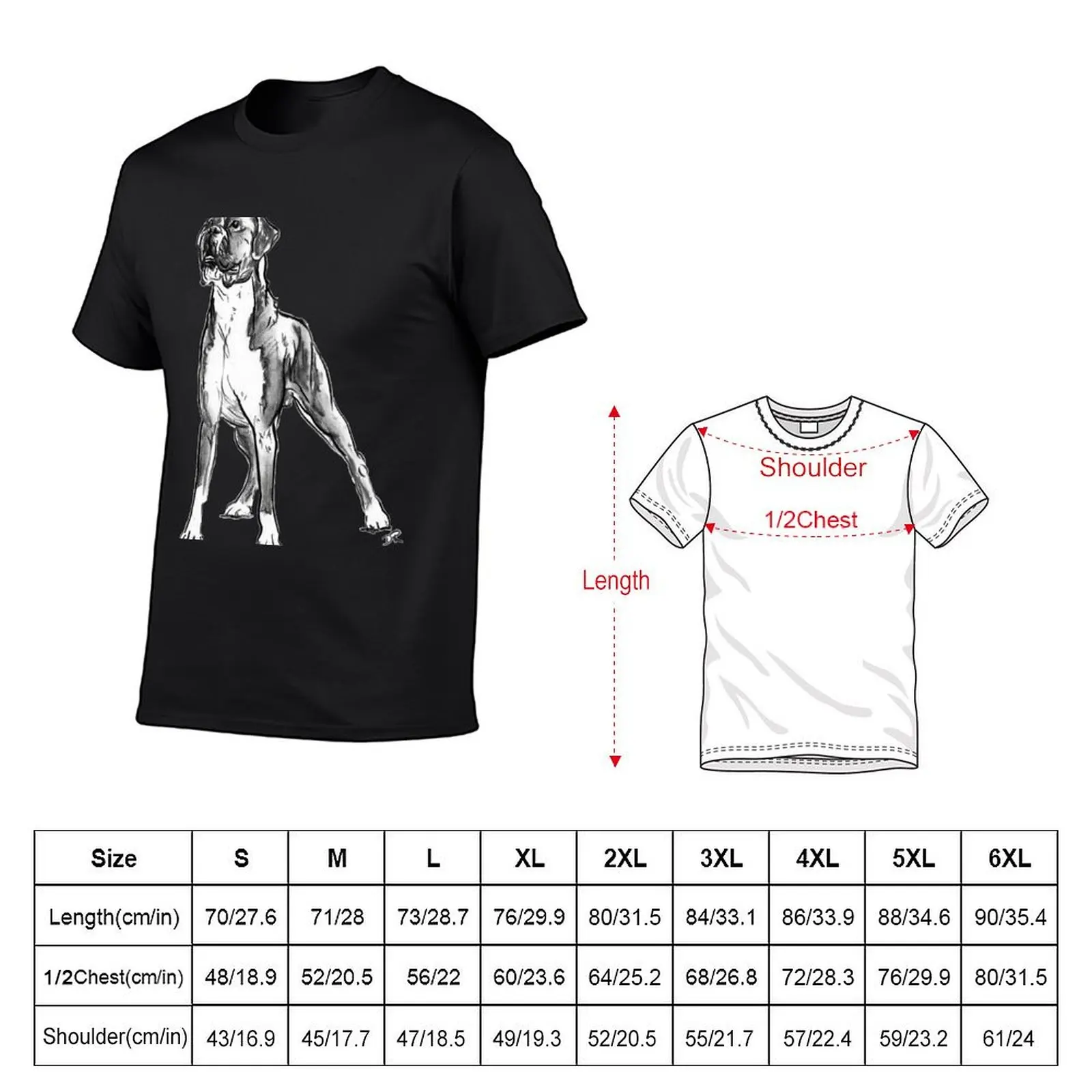 Boxer Hond Tekening T-Shirt Esthetische Kleding Nieuwe Editie T Shirts Voor Mannen Pack