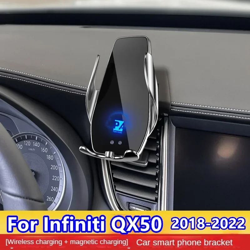 

2018-2022 For Infiniti QX50 Phone Holder Wireless Charger Car Mount Navigation Bracket GPS Support