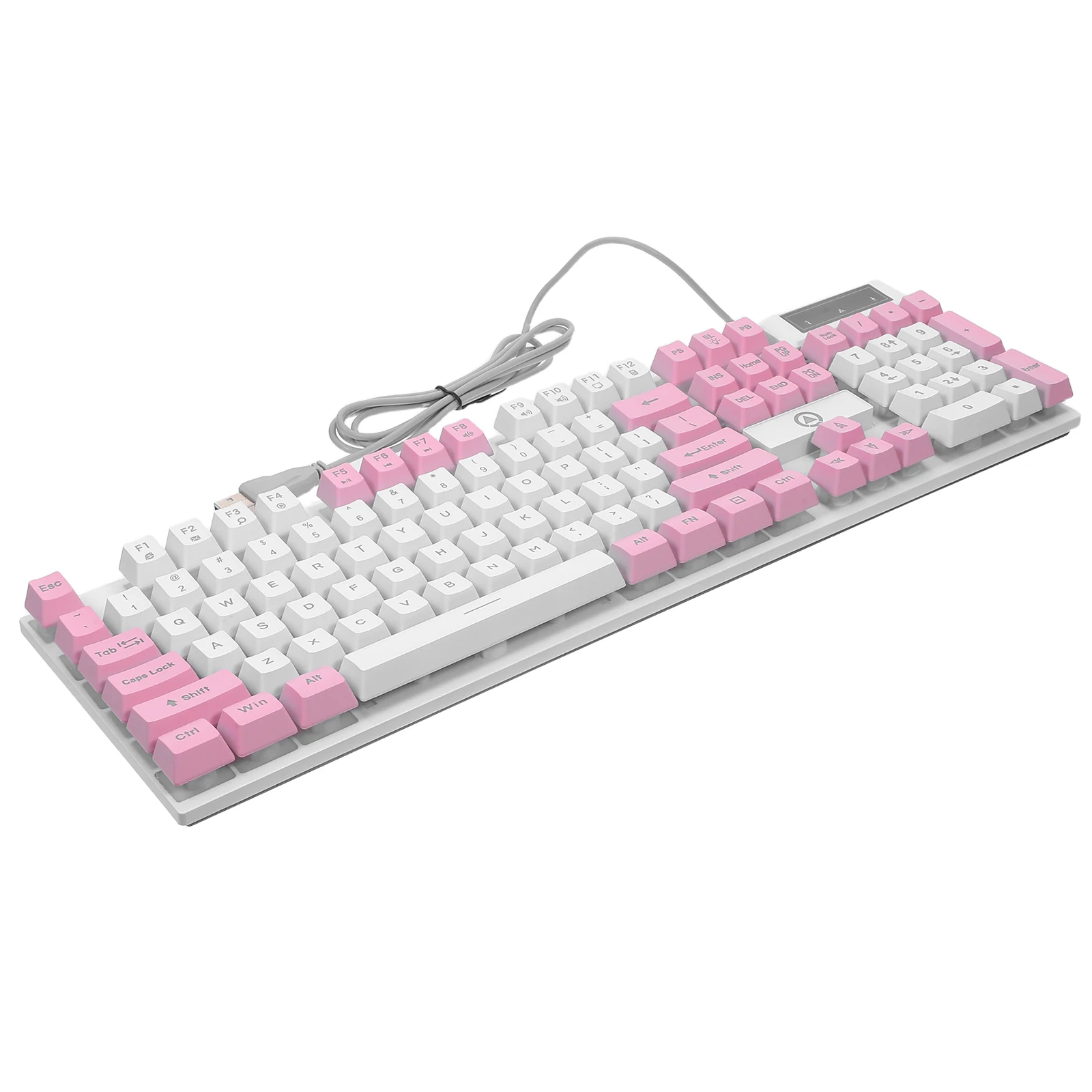 

Rgb Led Usb Keyboard 104 Key Electronic Ergonomic Full Size Gaming Keyboard Office Computer Game Hardware With Thickened