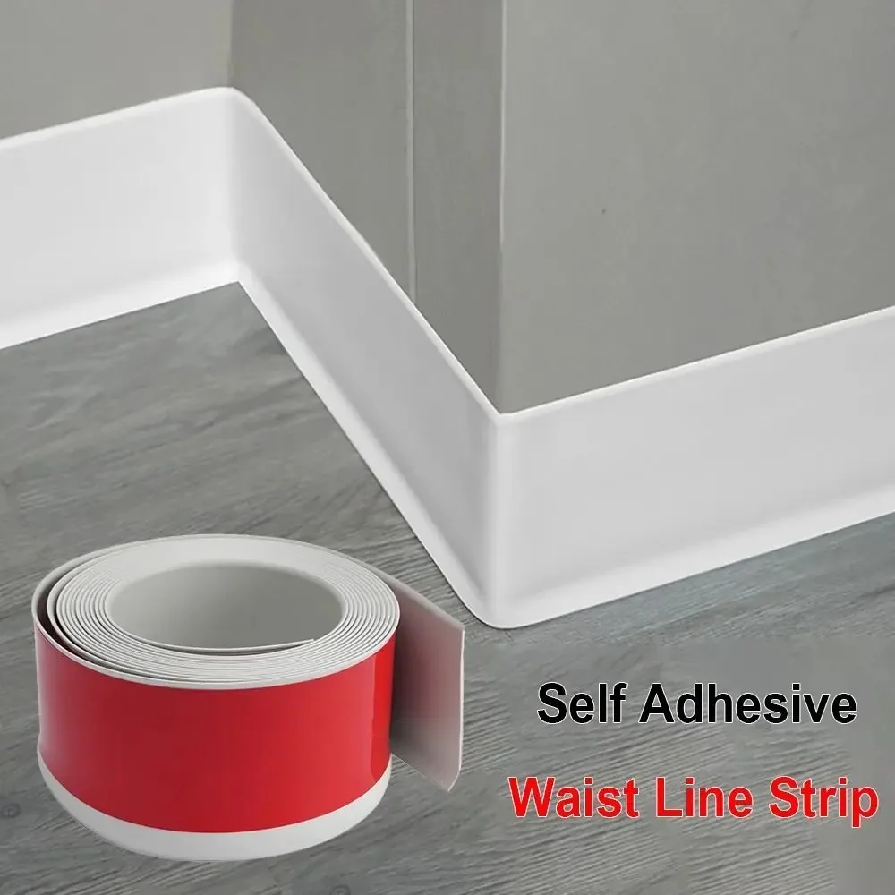 1PC 3M PVC Skirting Line Border Self-adhesive Household Decoration Sticker Background Living Room Baseboard Decor Wall Sticker