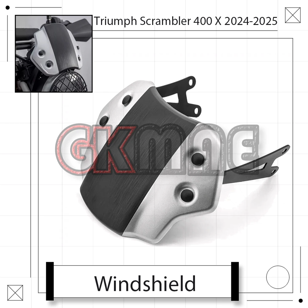 Fit For Triumph Scrambler 400 X 400X 2024-2025 Motorcycle Modified Windshield Decorative Wind Deflector Air Flow Fairing Screen