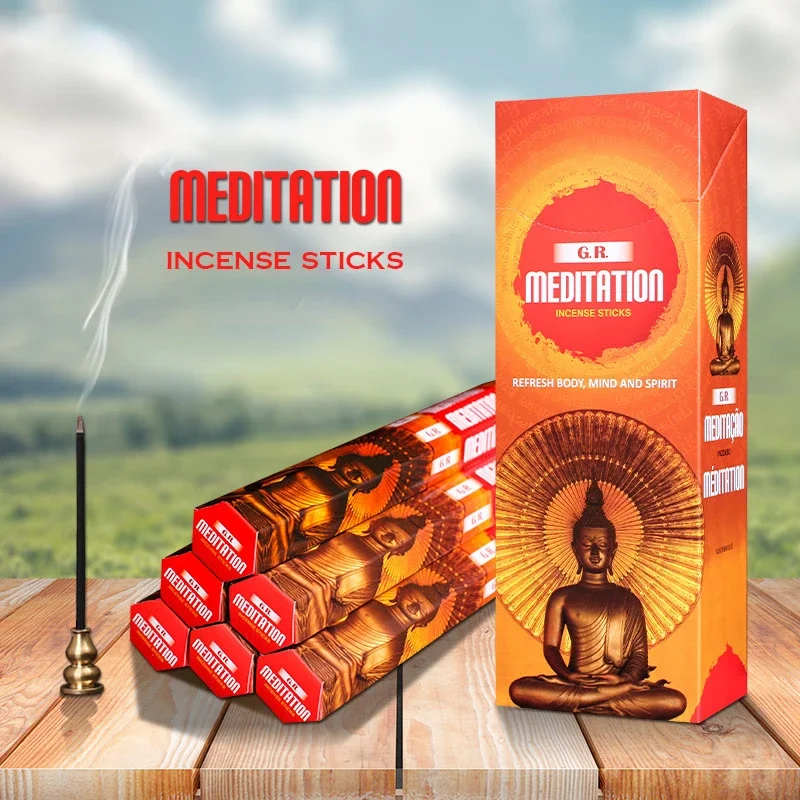 

Original Indian Meditation 120 Sticks Incense Home Lasting Fragrance Line Incense Toilet Deodorization Air Fresh Aromatherapy