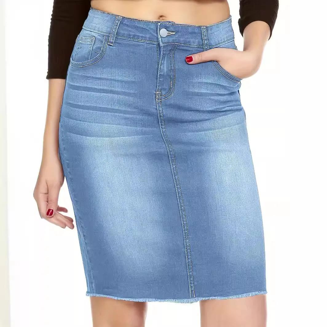 

2025 Denim Hip Skirt Women European and American Thin Hip Skirt Women