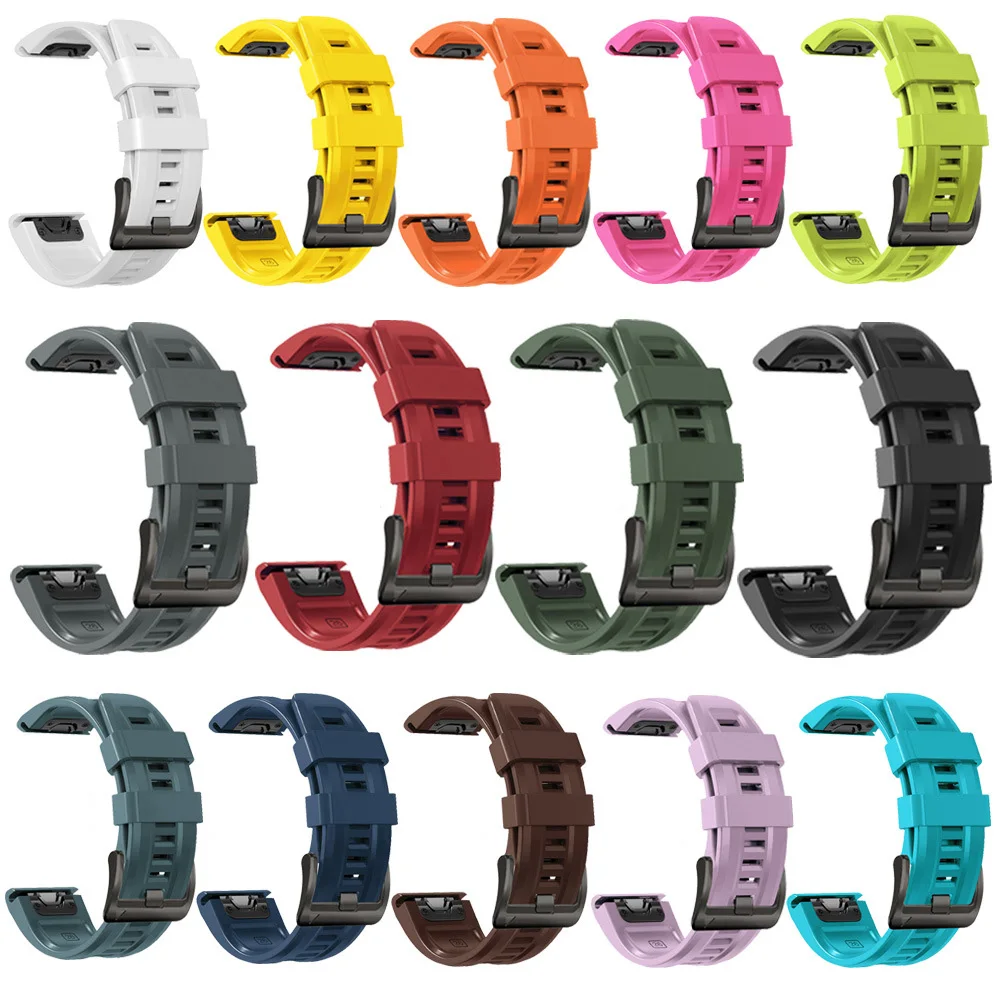 シリコーンブレスレット QuickFit スマートウォッチアクセサリー 22/26 ミリメートルガーミン時計 Quatix/フェニックス 8 51/47 ミリメートル本能 2 フィットネスリストバンド