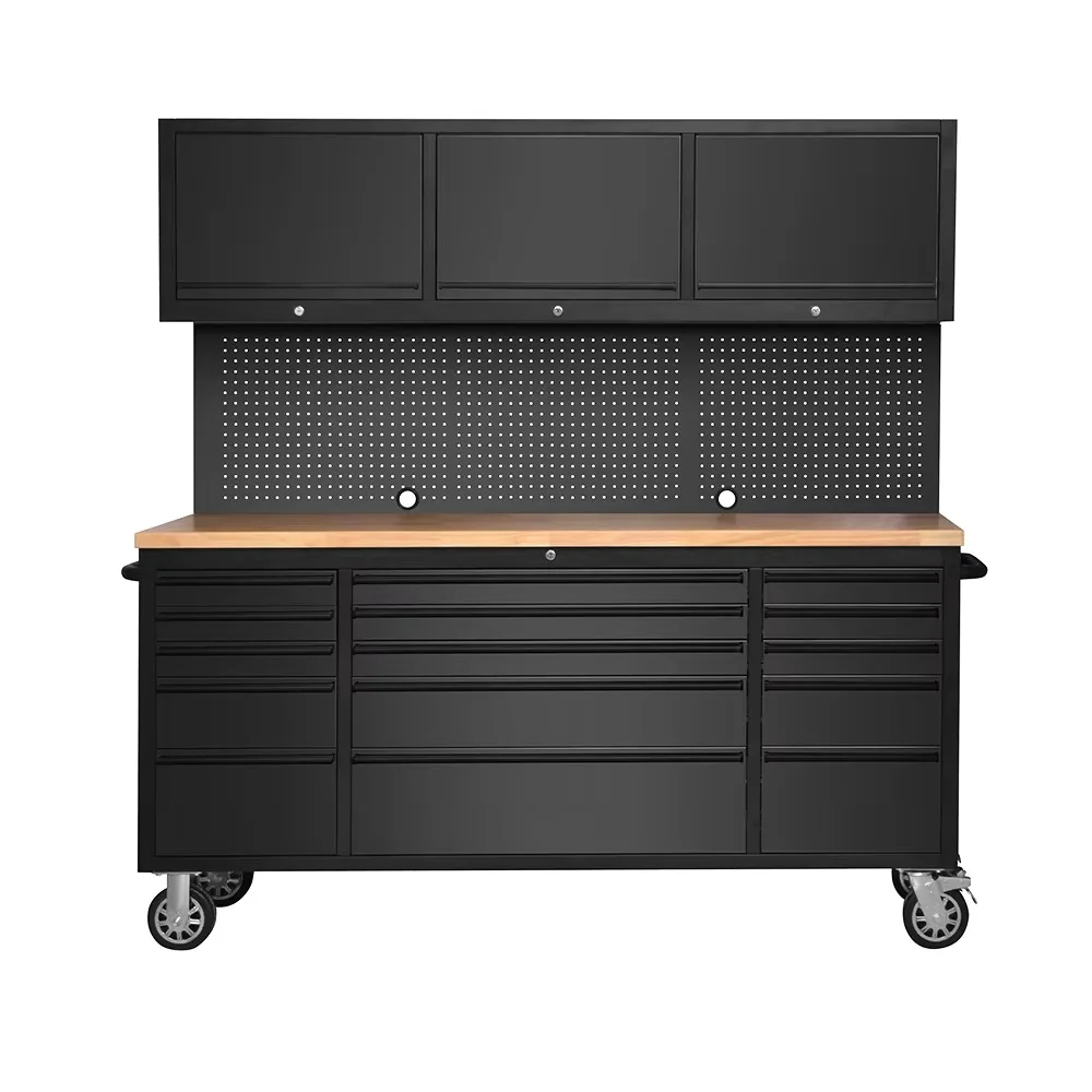 Heavy workshop 430 stainless steel tool cabinet, garage anti-deformation and fireproof workbench with storage drawers
