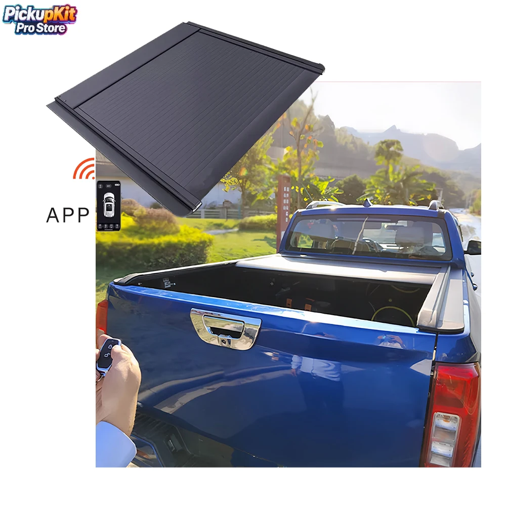 

Custom Automatic Electric Roller Shutter Tonneau Cover Hard Retractable Distance Control for D max