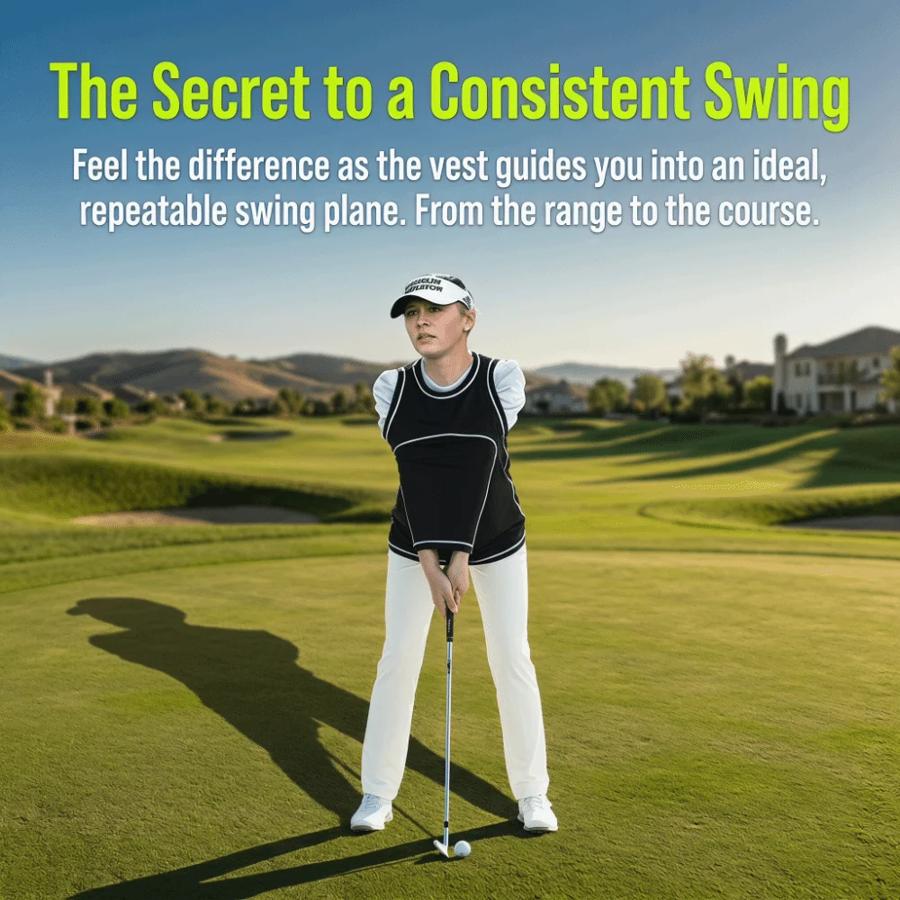 Polyester Cotton Blended Golf Vest Arm Posture Alignment Body Posture Alignment Club Swing Training Vest Blended Fabric