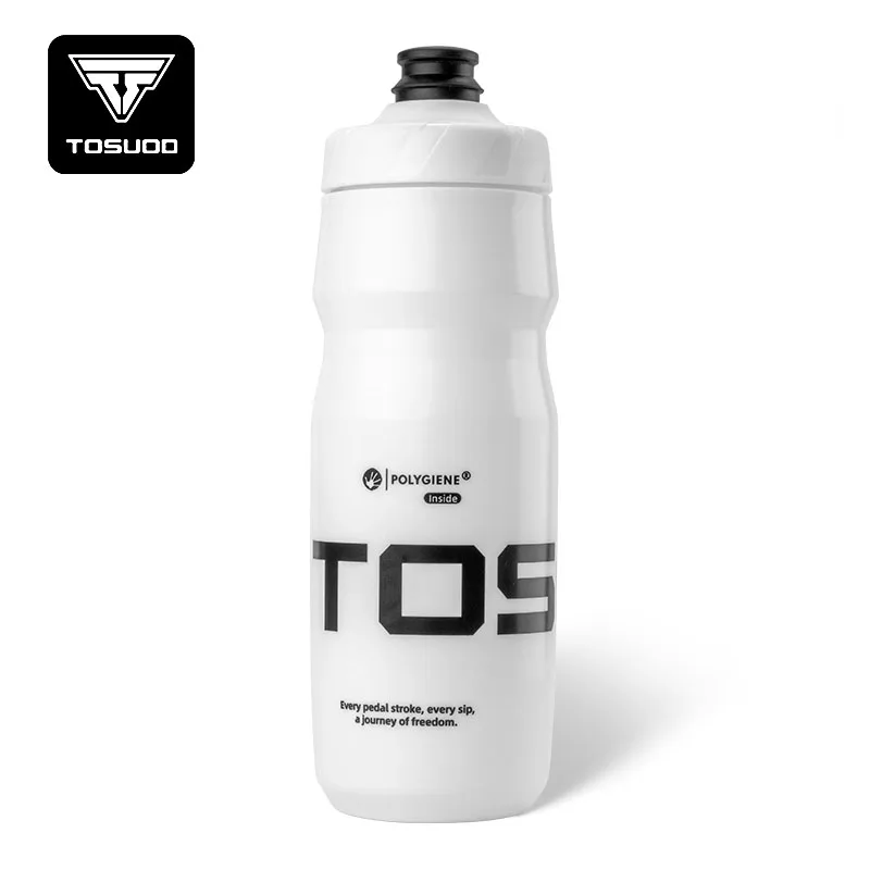 TOSUOD Sports Water Bottle Rubber Transparent Plastic Water Bottle 590ML/700ML Portable Squeezed Drinking Bicycle Water Bottle