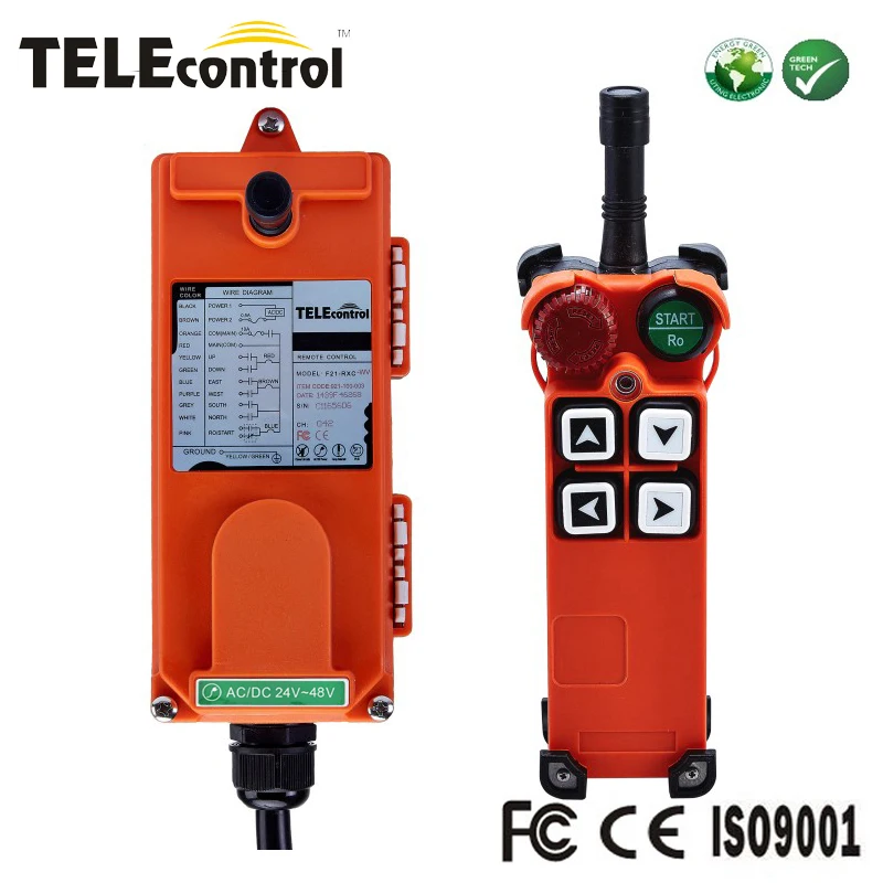 Telecontrol F21-4S 4-полосный одиночный кнопочный подъемник Верхний кран EOT RC Радиосистема дистанционного управления Станция
