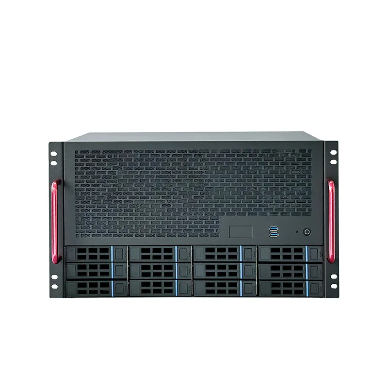 12-Disk NAS Chassis ATX اللوحة الرئيسية ATX Power Supply 8 فتحات كاملة الارتفاع Enterprise Home Synology