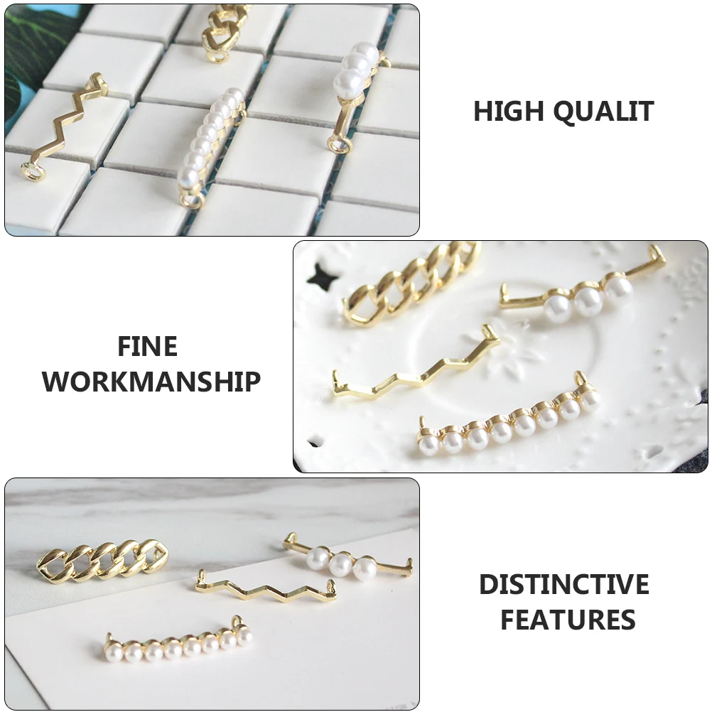 

4 Pcs Pearl Shoe Buckles Rhinestone Lady Decoration Charms Alloy Shoes Clips Suitable Flat Boots S Heels Daily Weddings