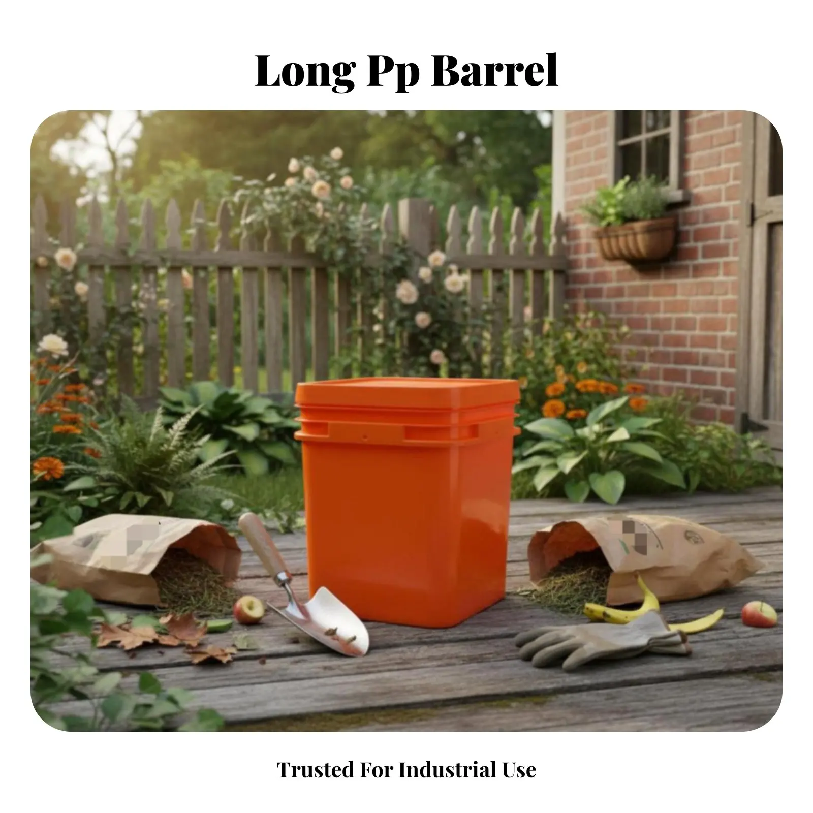 Square Bucket 25L Pail Good Sealing PP Fermentation Bucket for Farmers, Homeowners, Warehouse, Workshop, Garage