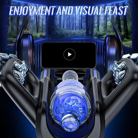 Máquina masturbadora masculina de alta velocidad, taza de masturbación telescópica automática, juguete sexual manos libres para hombres