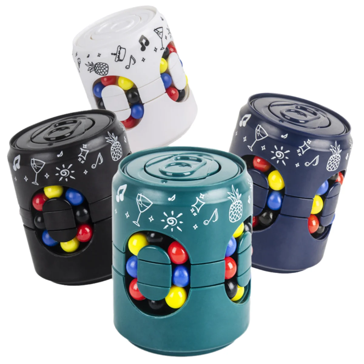 

3D вращающаяся волшебная фасоль, игрушка на кончиках пальцев для детей и взрослых - обучающая игра-головоломка с бусинами, обучающая игрушка для снятия стресса