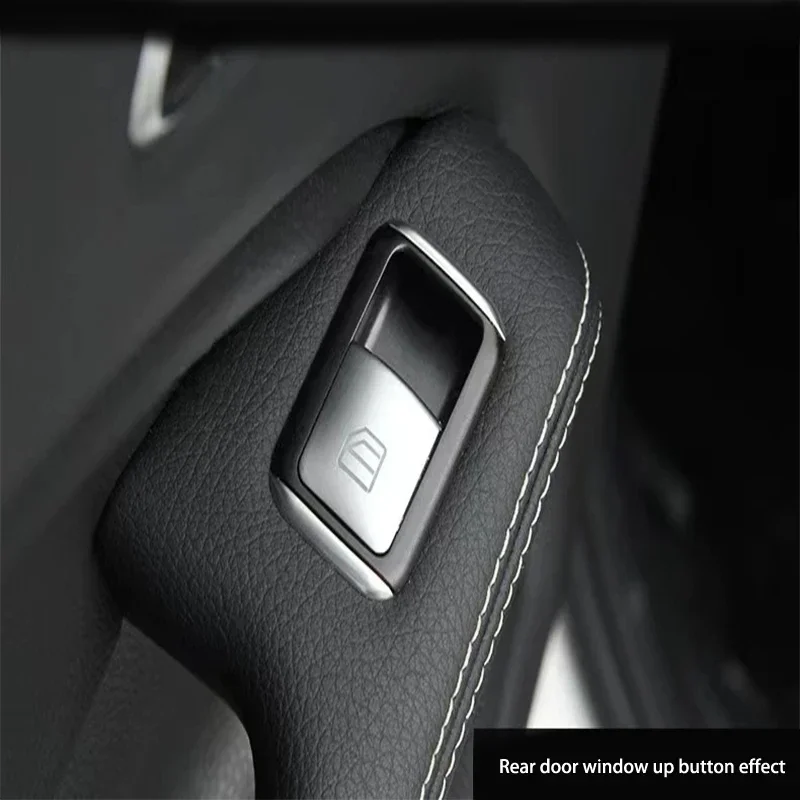 Botão de elevação de vidro da janela do carro guarnição capa adesivo para mercedes benz a/b/c (w204)/e (w212)/gla/cla/glk/gl-class gle