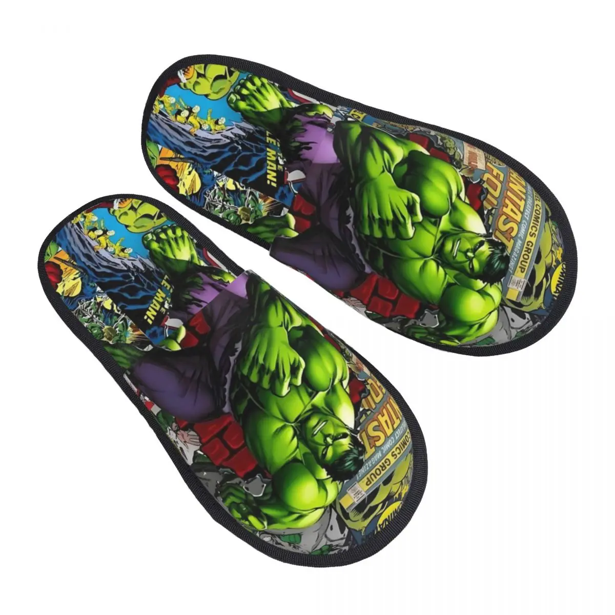

Пользовательские Халк 3D-печать ArtComics мягкие домашние тапочки из пены с эффектом памяти женские модные удобные теплые тапочки с противоскользящей подошвой из фильма