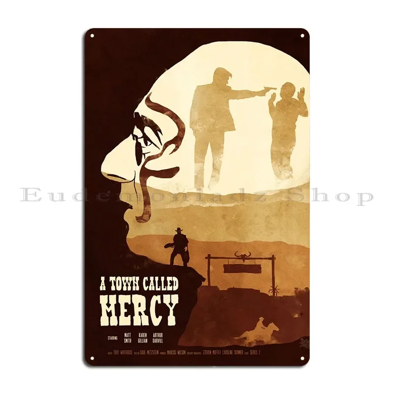 A Town Called Mercy Metal Plaque Living Room Club Printing Garage Wall Decor Tin Sign Poster