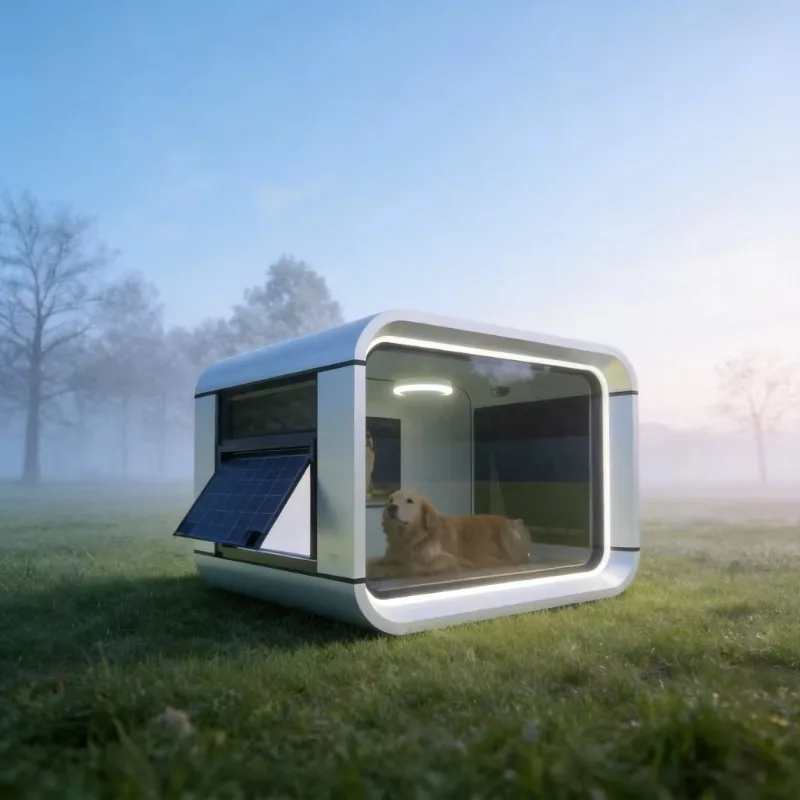 Foldable Pet House Easy Assembly Outdoor Cat House Breathable Anti Rain Animal Cage for Backyard Courtyard