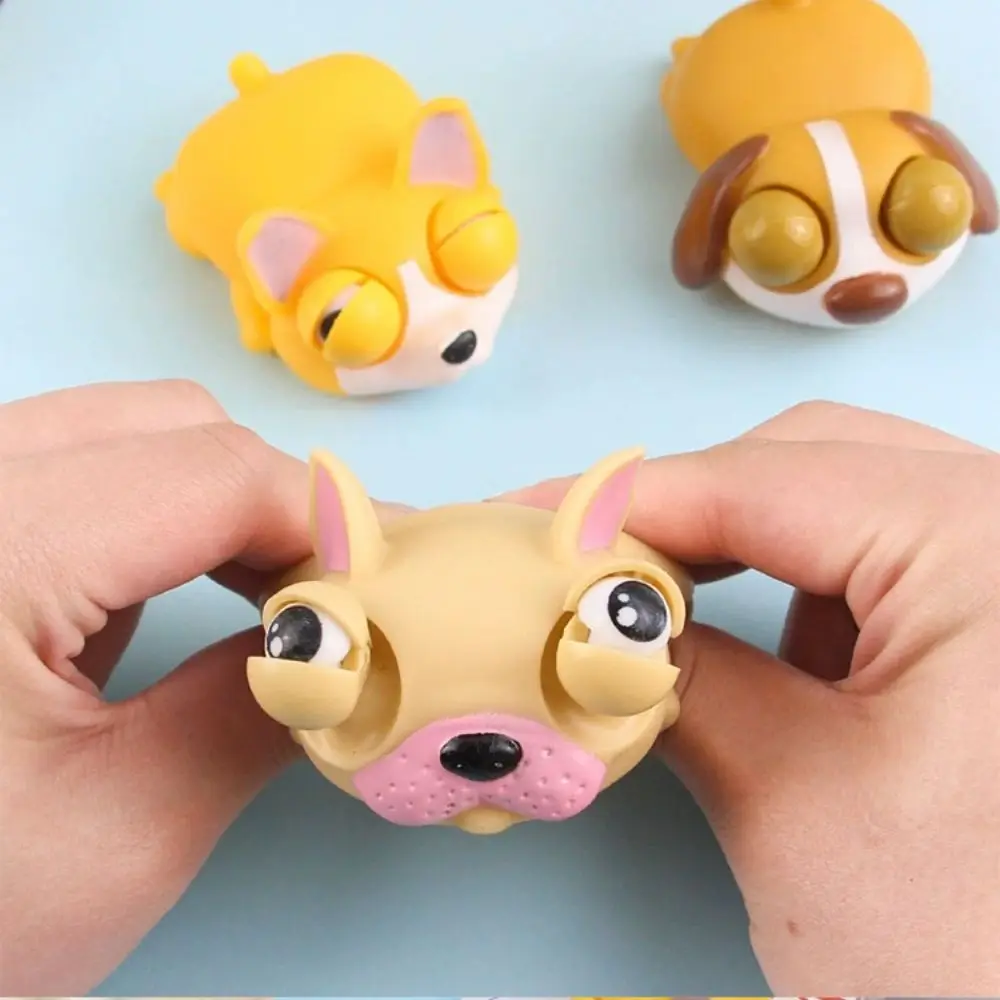 Eyeball Burst Squeeze Toy Creative Funny Dogs Pinch Toys Love Sleeping Dog Figure Stress Relief Fidget Toy Small Gifts