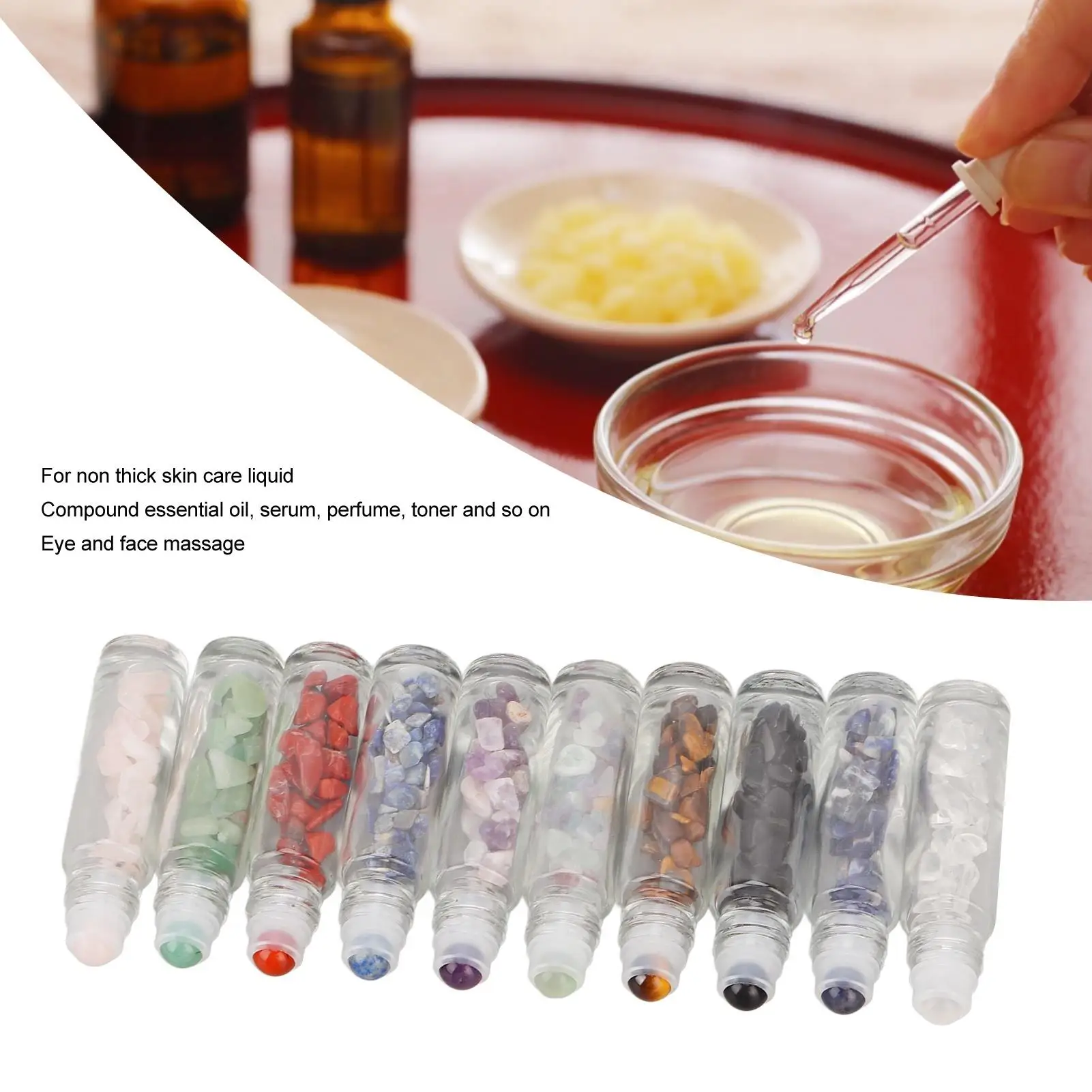 10ml Roller Ball Bottles for Essential Oils - Portable & Prevents Separation