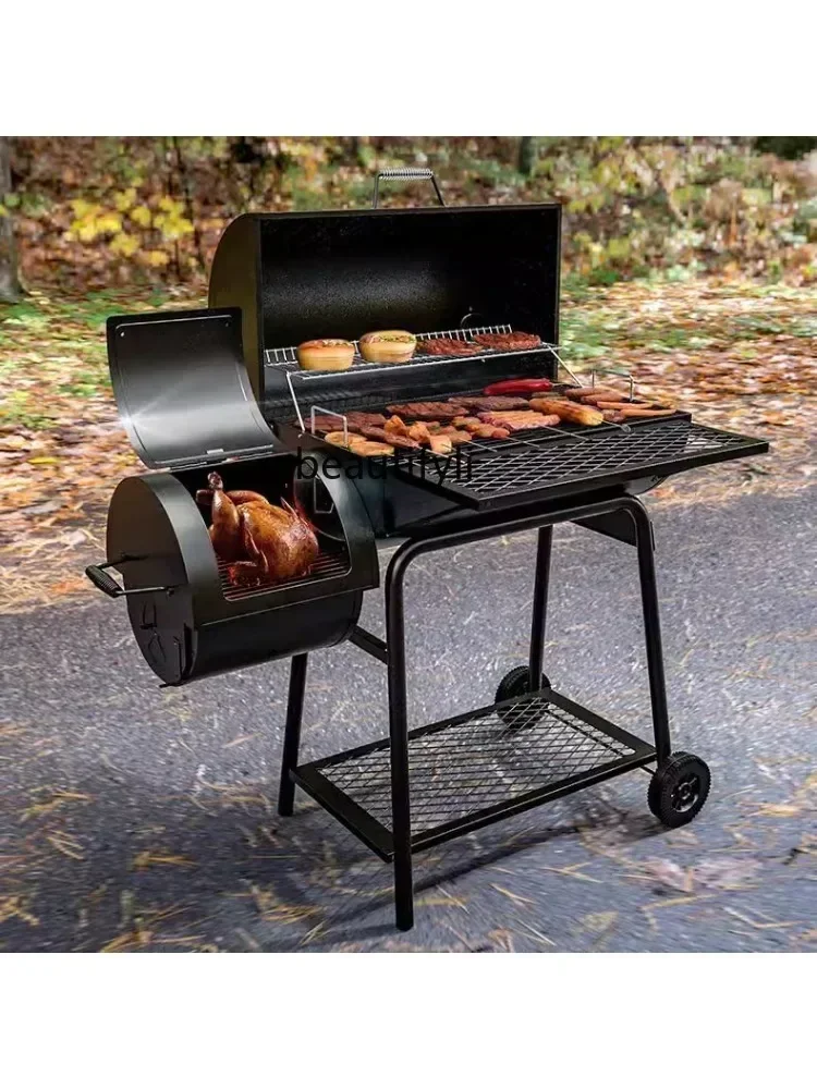 

6239P lt Courtyard Grill Outdoor American Charcoal Household Large Hotel Commercial Grill Smoke Grill