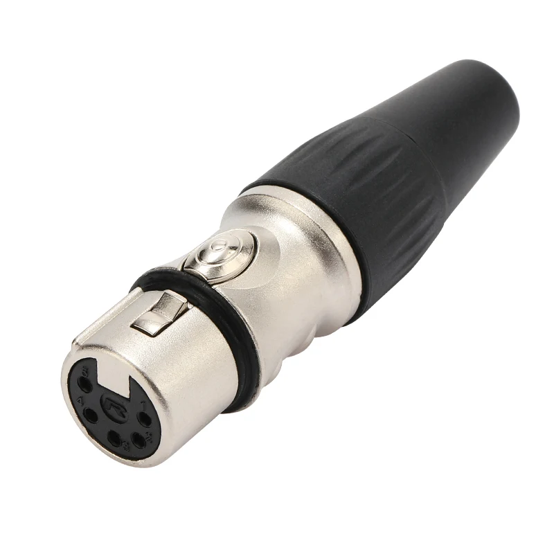 5-Pin XLR Audio Connector Male Female Plug for Microphone, Studio Mixer, DJ Equipment - Balanced Shielded Professional Audio