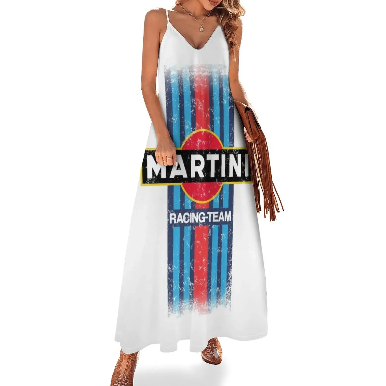 Martini Racing Retro-vestido sin mangas para mujer, vestidos para ocasiones especiales