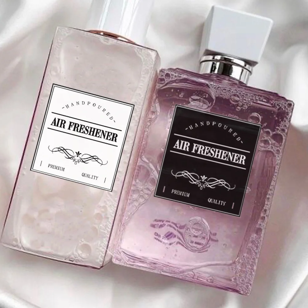 

2Sets Waterproof Bottle Labels Exquisite Design Stick to Glass Plastic Metal Easy Remove No Residue for Bathroom Organization