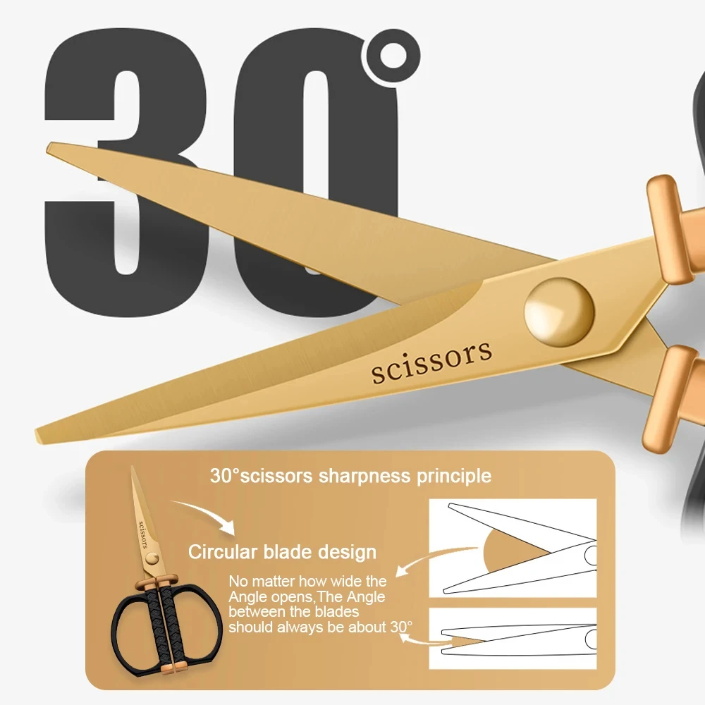스테인레스 스틸 공예 가위, 빈티지 홈 오피스, 다기능 패브릭 커터, 라운드 헤드, 안전 바느질, 수제 가위