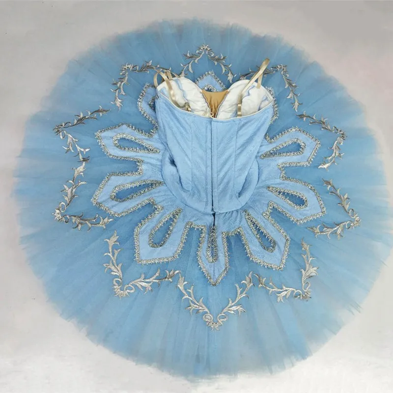 Profesjonalny, wysokiej jakości, niestandardowy rozmiar, jasnoniebieski, dziecięcy baletowy tutu