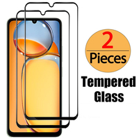 2 Pcs Protective Transparent Screen Protector for Redmi 13C 12C 10C 9C Screen Protector Redmi 9C NFC  Protective Glass