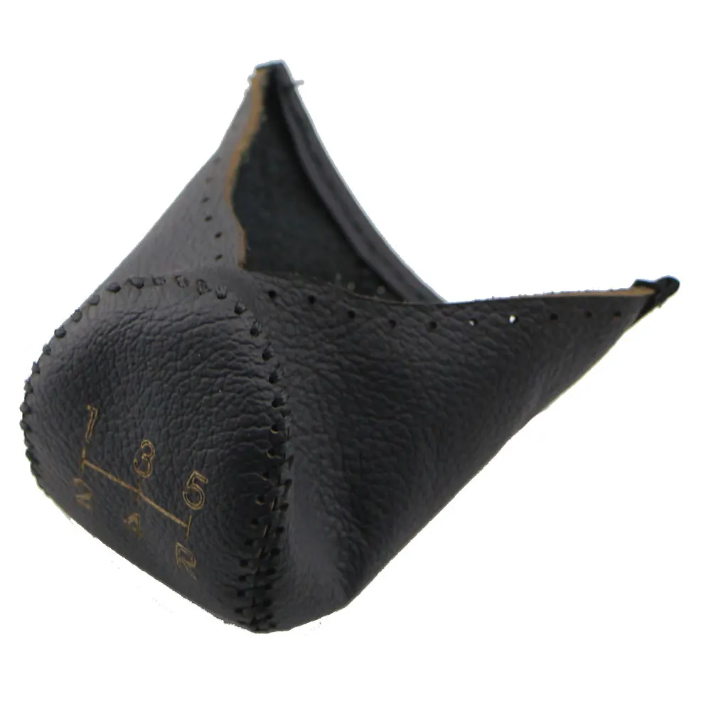 Leather Car AT MT Gear Head Shift Knob Cover Gear Collars for Mitsubishi Outlander Lancer Evolution Pajero ASX Accessories