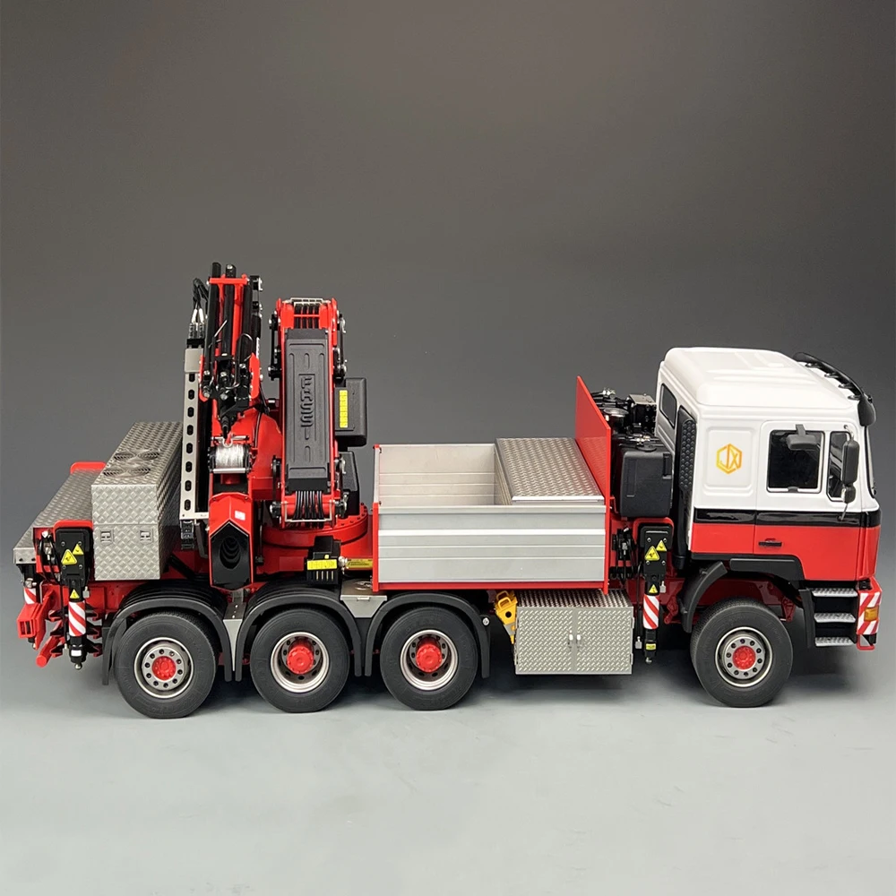 F2000 1/14 8X8 Truck Mounted Crane RC Truck Dump Truck Model F1650 Full Metal Rear Wheel Follower RC Trailer Model Toy