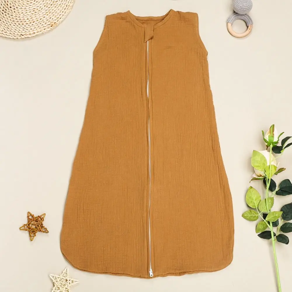 Saco de dormir suave para bebé de 0 a 12 meses, manta ligera de algodón para recién nacido, sin mangas, pañal fino, accesorios de cama