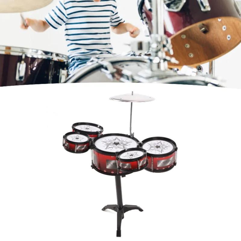 Instrumento musical baixo tambor conjunto percussão portátil rock jazz tambor kit para iniciante