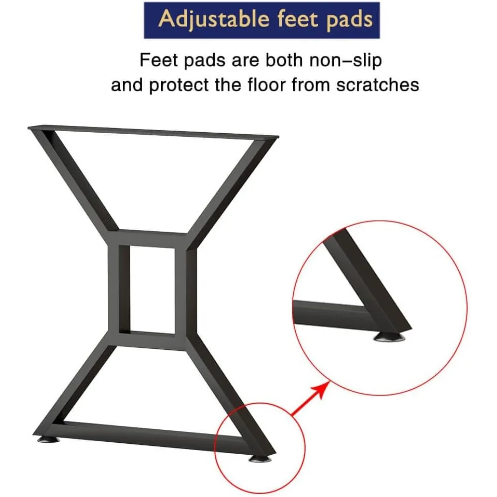 Pernas de mesa de metal modernas de 28 polegadas de altura, pernas de mesa soldadas de ferro fundido para projetos domésticos DIY, adequadas para mesinhas de cabeceira, mesas de centro,