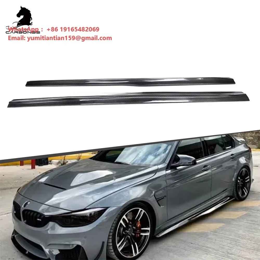 PSM Type Automotive Parts  Bumper Carbon Fiber  Lip Extension Side Skirt Body Kit for  M4 M3 F80 F82 F83