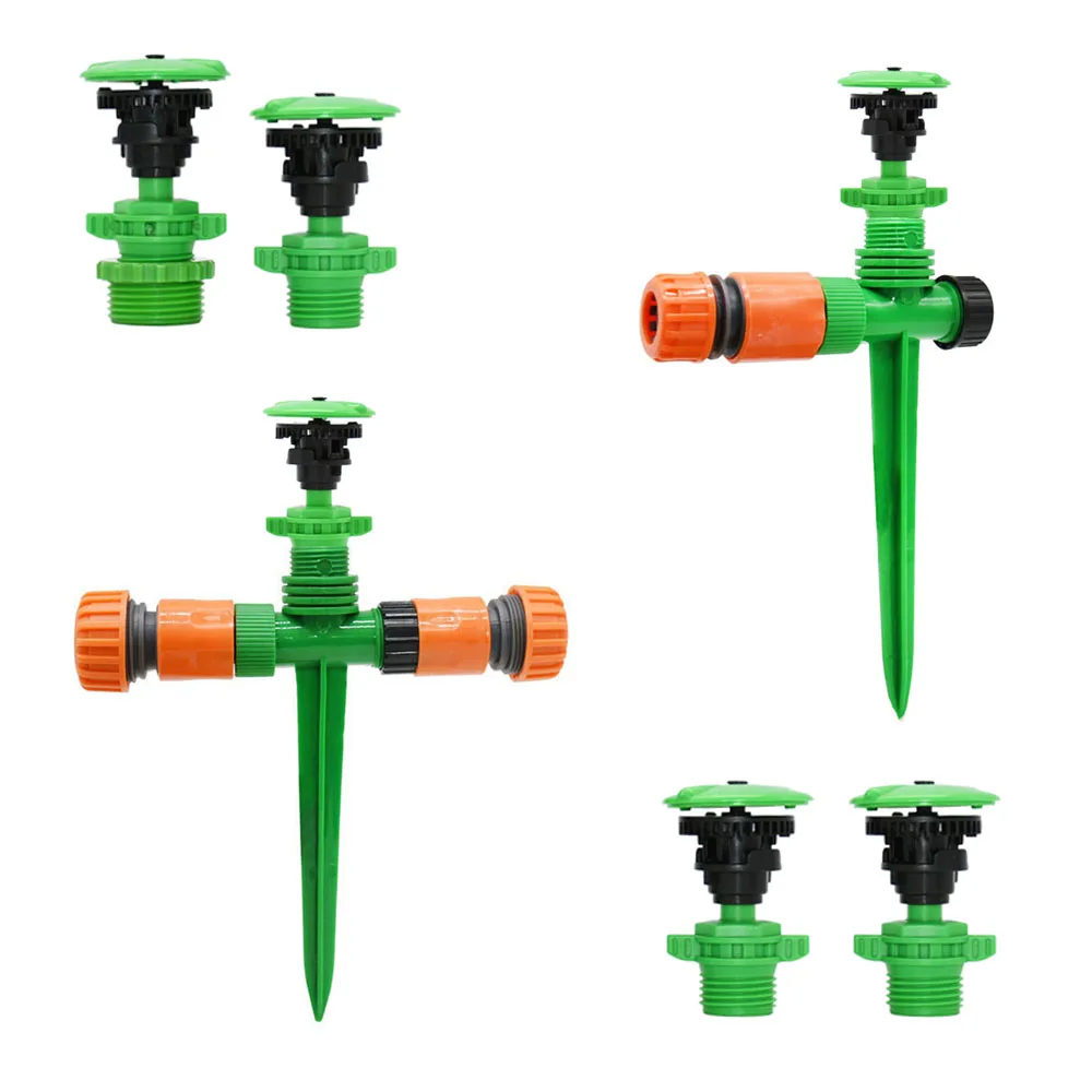 1/2 3/4 Inch Thread Garden Irrigation Water Sprinkler With Support 360 Degree Rotating Lawn Farm Sprinkler Nozzles