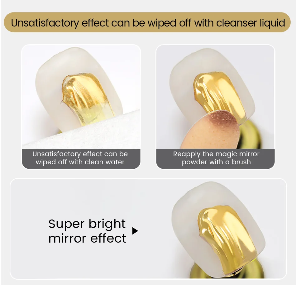 BORN PRETTY 10ml Chrom-Basisgel für Spiegelpuder Transparentes Nagelgel Kristallklar UNGIFTIG Abziehbares UV-LED Funktionsgel – Detail 10