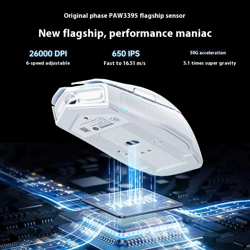 Imagem -06 - Wireless Gaming Mouse Base de Carregamento Magnética Tri Mode Bluetooth Baixa Latência Rgb 8k Paw3395 Original pc Gamer L8pro