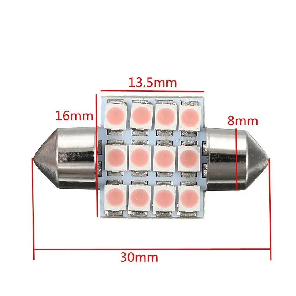 Picture 7: Reading Light License Lamp 13pcs Accessories Car Interior For Dome LED Lights Pink Replacement T10 & 31mm Festoon