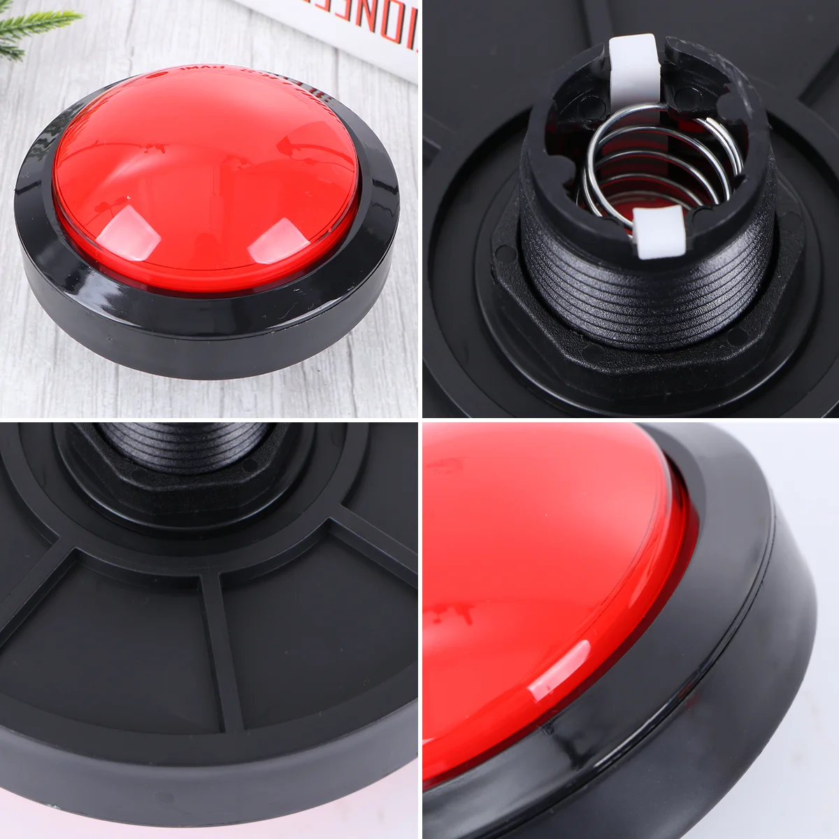 Toys Game Answer Buzzer Responder Digital Wall-mounted Big Buttons Electronic Red